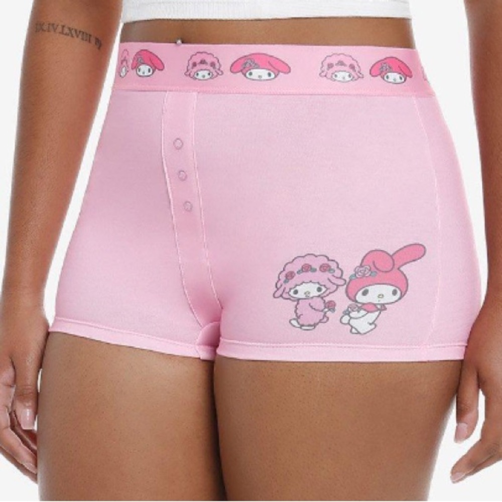 My Melody & Sweet Piano Boyshort Panty Hot Topic‎ Sanrio Hello Kitty